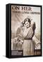 Wwi Poster Encouraging Women Munition Workers, C.1914-18-null-Framed Stretched Canvas