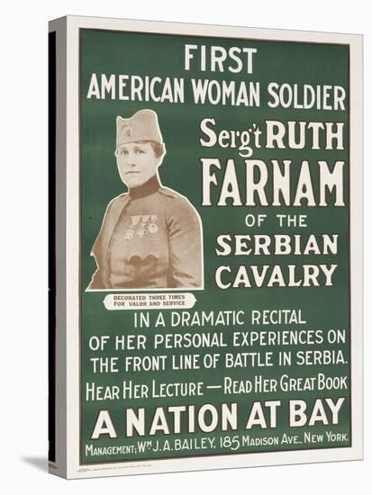 Wwi Poster for Lecture-Ruth Farnam-Stretched Canvas