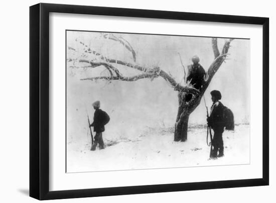 WWI, Serbian Sentinels On Guard Duty-Science Source-Framed Giclee Print