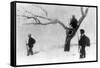 WWI, Serbian Sentinels On Guard Duty-Science Source-Framed Stretched Canvas