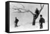 WWI, Serbian Sentinels On Guard Duty-Science Source-Framed Stretched Canvas