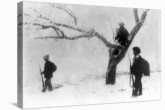 WWI, Serbian Sentinels On Guard Duty-Science Source-Stretched Canvas