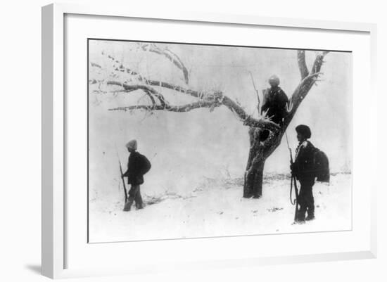 WWI, Serbian Sentinels On Guard Duty-Science Source-Framed Giclee Print