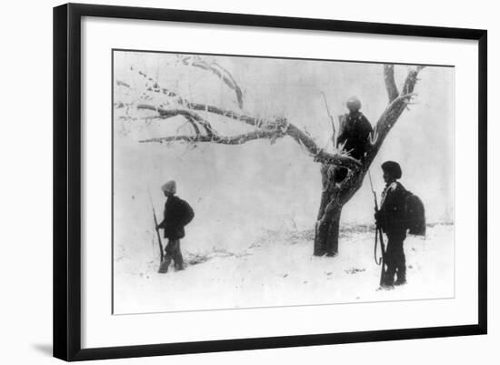 WWI, Serbian Sentinels On Guard Duty-Science Source-Framed Giclee Print