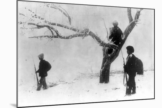 WWI, Serbian Sentinels On Guard Duty-Science Source-Mounted Giclee Print