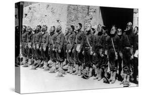 WWI, U.S. Marines, Gas Mask, 1918-Science Source-Stretched Canvas