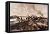 WWI, Uhlans Attack Convoy-null-Framed Stretched Canvas
