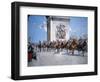 WWI Victory Parade Passing Through the Arc De Triomphe Led by French Marshals Joffre and Foch-Francois Flameng-Framed Giclee Print