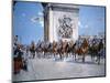 WWI Victory Parade Passing Through the Arc De Triomphe Led by French Marshals Joffre and Foch-Francois Flameng-Mounted Giclee Print