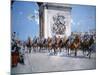 WWI Victory Parade Passing Through the Arc De Triomphe Led by French Marshals Joffre and Foch-Francois Flameng-Mounted Giclee Print