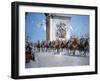 WWI Victory Parade Passing Through the Arc De Triomphe Led by French Marshals Joffre and Foch-Francois Flameng-Framed Giclee Print