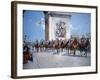 WWI Victory Parade Passing Through the Arc De Triomphe Led by French Marshals Joffre and Foch-Francois Flameng-Framed Giclee Print