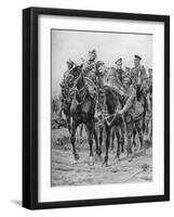 WWI - Wounded British soldiers on horseback-Richard Caton II Woodville-Framed Giclee Print