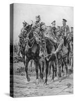 WWI - Wounded British soldiers on horseback-Richard Caton II Woodville-Stretched Canvas