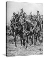 WWI - Wounded British soldiers on horseback-Richard Caton II Woodville-Stretched Canvas