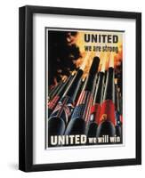 WWII: Allied Victory-null-Framed Premium Giclee Print