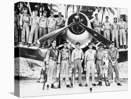 WWII Boyington and Black Sheep Crew 1944-null-Stretched Canvas