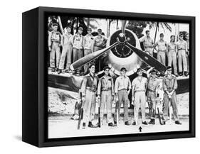 WWII Boyington and Black Sheep Crew 1944-null-Framed Stretched Canvas