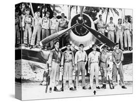 WWII Boyington and Black Sheep Crew 1944-null-Stretched Canvas