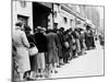 WWII Butcher Shop Line-null-Mounted Photographic Print