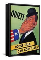 WWII: Careless Talk Poster-null-Framed Stretched Canvas