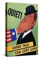 WWII: Careless Talk Poster-null-Stretched Canvas