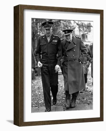 WWII Churchill Eisenhower-null-Framed Photographic Print