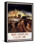 WWII: Color Line Poster-E. Simms Campbell-Framed Stretched Canvas