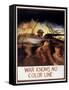 WWII: Color Line Poster-E. Simms Campbell-Framed Stretched Canvas