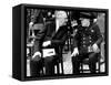 WWII Conference FDR Churchill-null-Framed Stretched Canvas