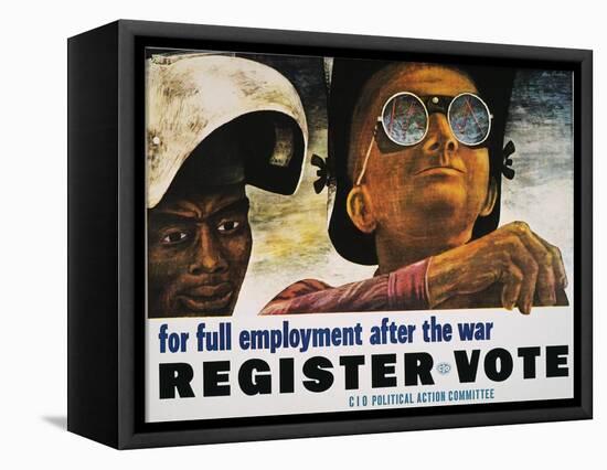 WWII: Employment Poster-Ben Shahn-Framed Stretched Canvas