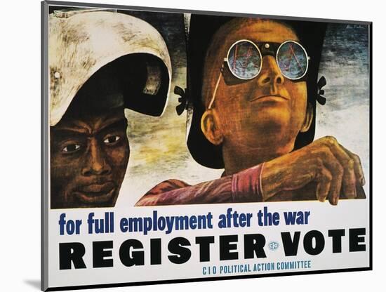 WWII: Employment Poster-Ben Shahn-Mounted Giclee Print