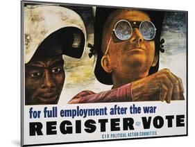 WWII: Employment Poster-Ben Shahn-Mounted Giclee Print
