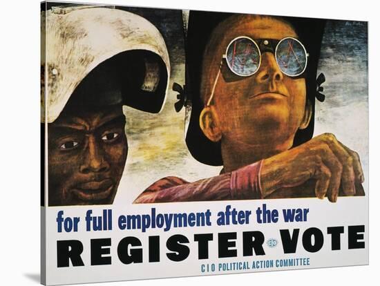 WWII: Employment Poster-Ben Shahn-Stretched Canvas