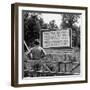 WWII Era Billboard at Oak Ridge Facility Warn Workers to Keep silent of anything seen or Heard here-Ed Clark-Framed Premium Photographic Print