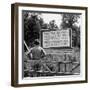 WWII Era Billboard at Oak Ridge Facility Warn Workers to Keep silent of anything seen or Heard here-Ed Clark-Framed Photographic Print