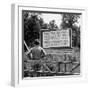 WWII Era Billboard at Oak Ridge Facility Warn Workers to Keep silent of anything seen or Heard here-Ed Clark-Framed Photographic Print