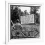 WWII Era Billboard at Oak Ridge Facility Warn Workers to Keep silent of anything seen or Heard here-Ed Clark-Framed Photographic Print