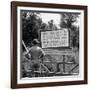 WWII Era Billboard at Oak Ridge Facility Warn Workers to Keep silent of anything seen or Heard here-Ed Clark-Framed Photographic Print