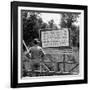 WWII Era Billboard at Oak Ridge Facility Warn Workers to Keep silent of anything seen or Heard here-Ed Clark-Framed Photographic Print