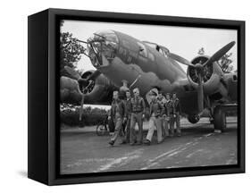 WWII Flying Fortress Crew 1942-null-Framed Stretched Canvas