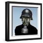 Wwii Gas Mask-anatomyofrockthe-Framed Art Print