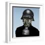 Wwii Gas Mask-anatomyofrockthe-Framed Art Print