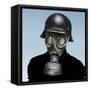 Wwii Gas Mask-anatomyofrockthe-Framed Stretched Canvas