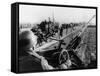 WWII German Anti Aircraft Crew-null-Framed Stretched Canvas