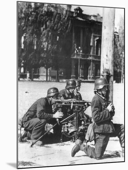 WWII German Army Takes Nikolaev-null-Mounted Photographic Print