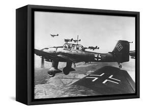 WWII German JU 87 Stuka-null-Framed Stretched Canvas