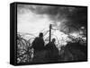 WWII German Soldier Frontline-null-Framed Stretched Canvas