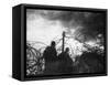 WWII German Soldier Frontline-null-Framed Stretched Canvas