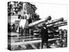 WWII Hms Wales Churchill-null-Stretched Canvas